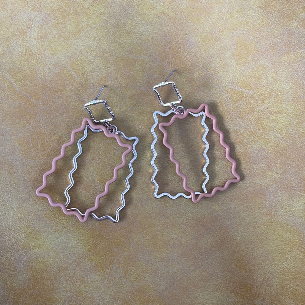 Two Tone Groovy Earrings